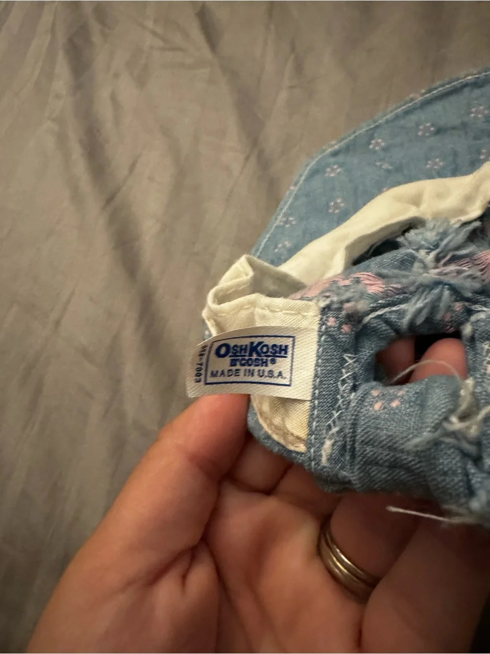 Vintage OshKosh B'gosh Blue Floral Kids Cap